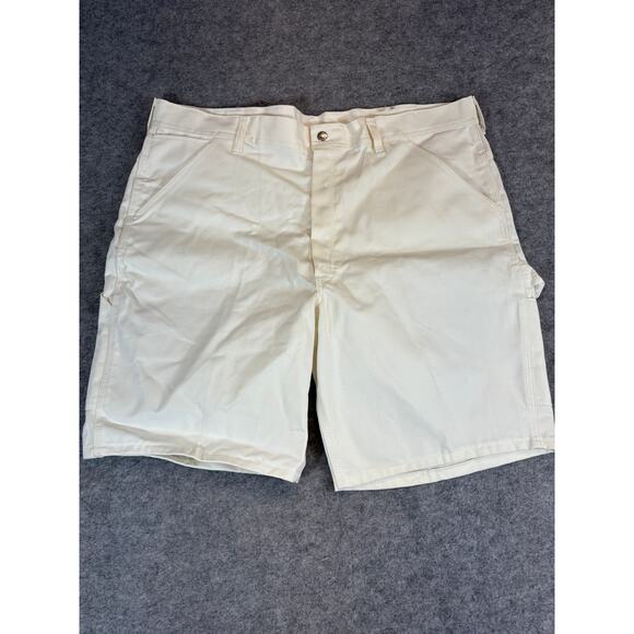 VINTAGE Indurall Paints Shorts Mens Size 40 Cream Cargo Workwear Utility NWT - Picture 1 of 5